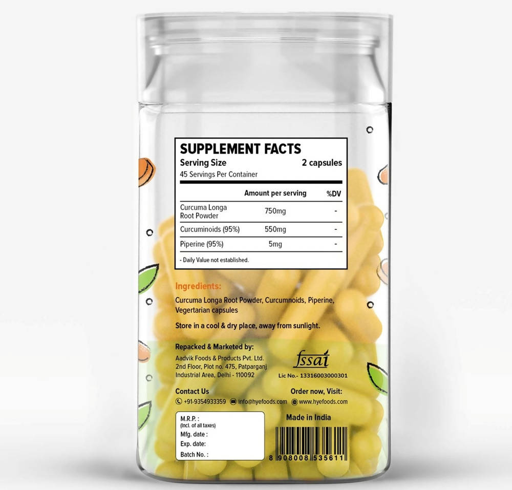 Hye Foods Curcumin Piperine Capsules